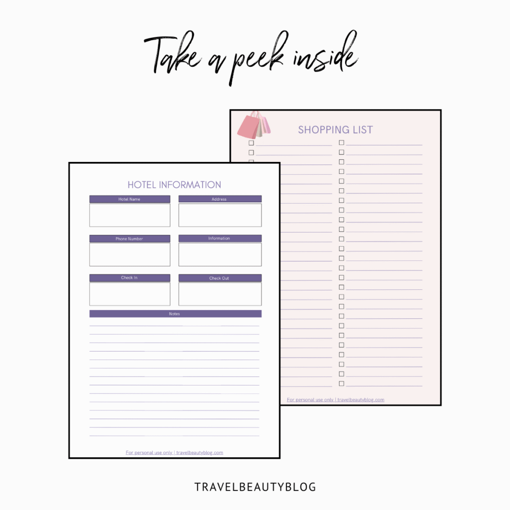 Travel Planner and Journal - TravelBeautyBlog