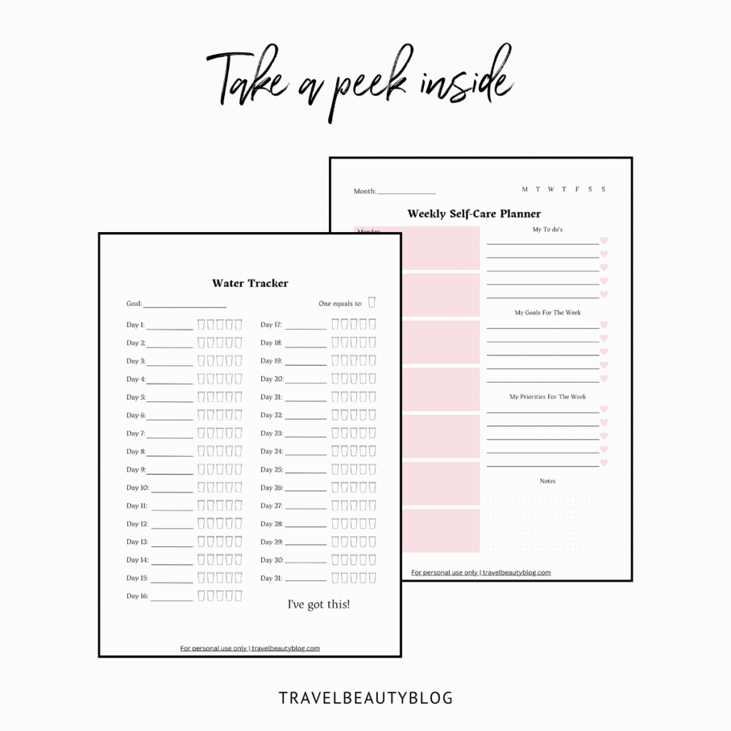 Self Care Planner - TravelBeautyBlog