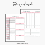 Undated Monthly Planner - TravelBeautyBlog