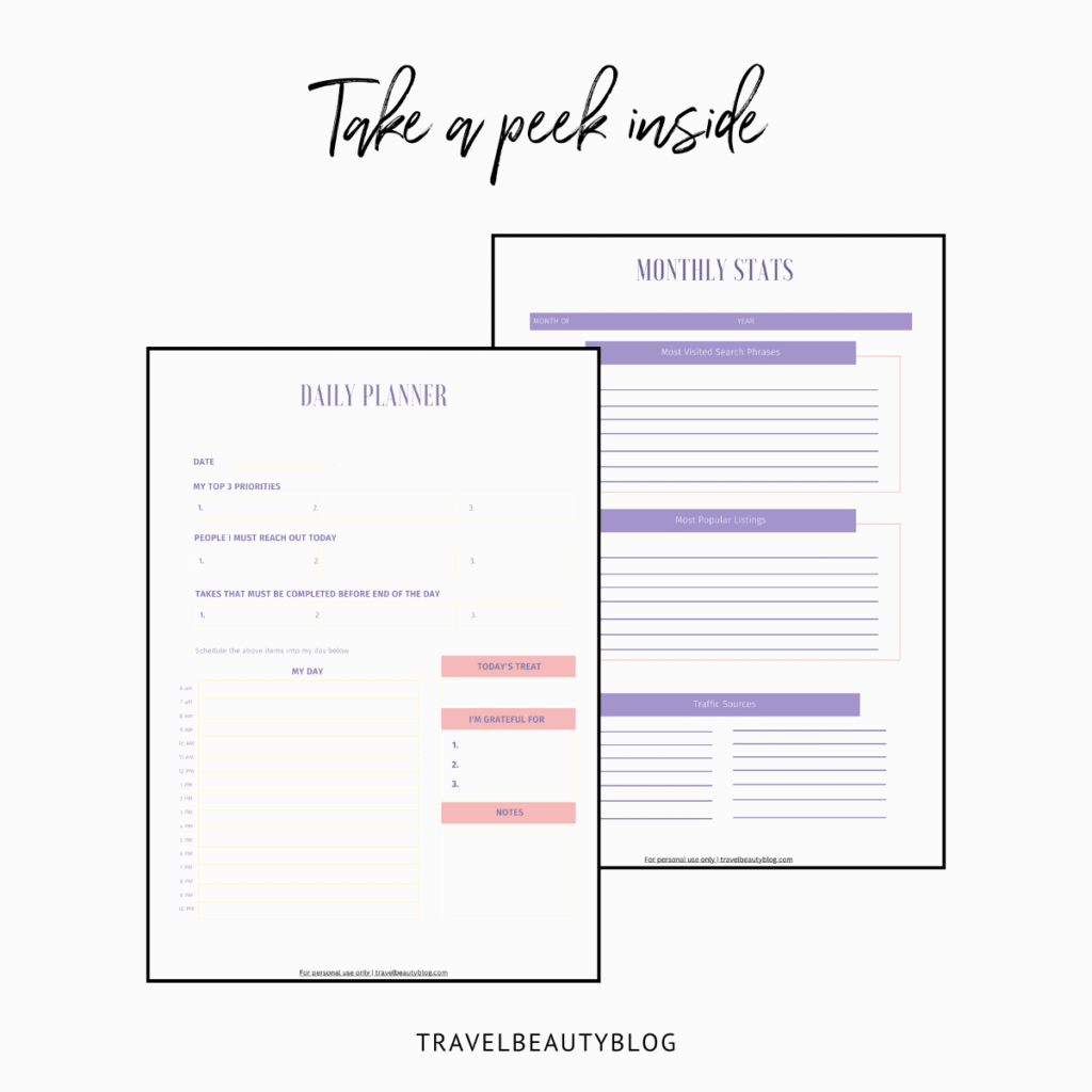 Etsy Shop Planner - TravelBeautyBlog