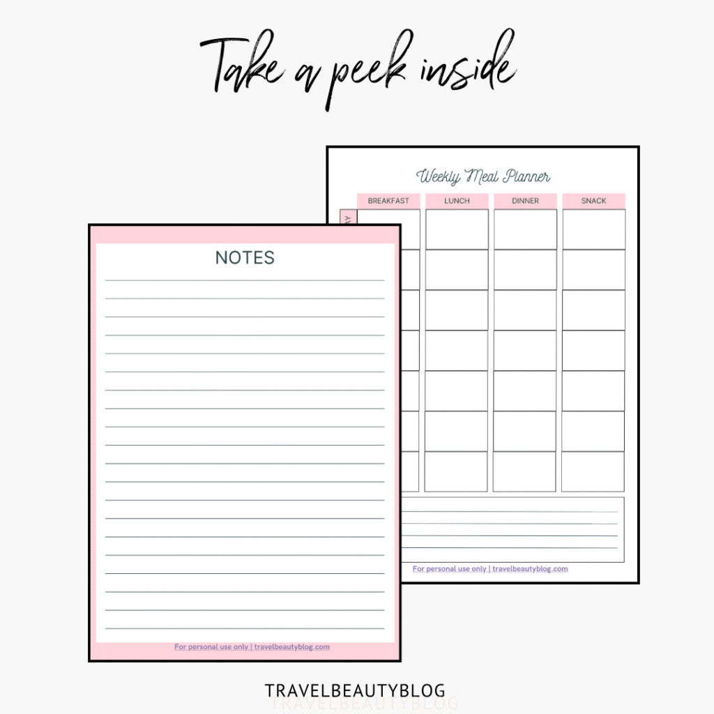 Undated Monthly Planner - TravelBeautyBlog