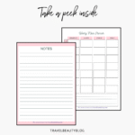 Undated Monthly Planner - TravelBeautyBlog