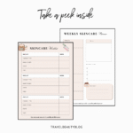 Skincare Routine Planner and Journal - TravelBeautyBlog