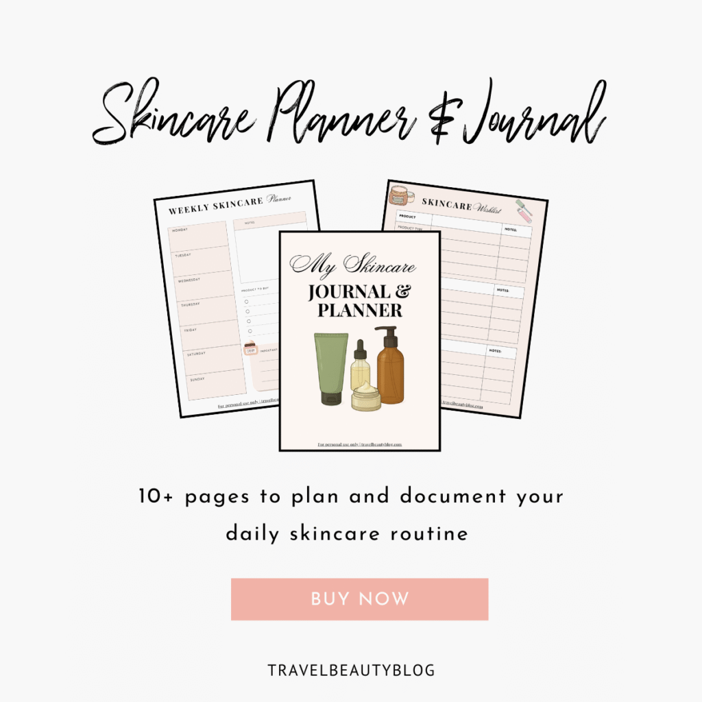 Skincare Routine Planner and Journal - TravelBeautyBlog